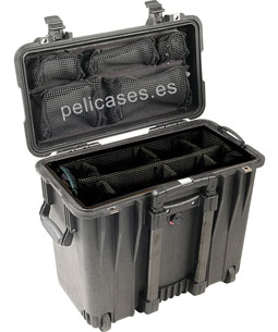 PELICAN CASE 1444 negra con divisores de malla