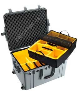 PELICAN CASE 1637 Air gris con divisores acolchados