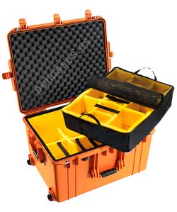PELICAN CASE 1637 Air naranja con divisores acolchados
